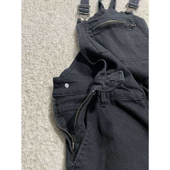 Forever 21 Women's Size 26 Skinny Denim Overalls Black - Picture 8 of 12
